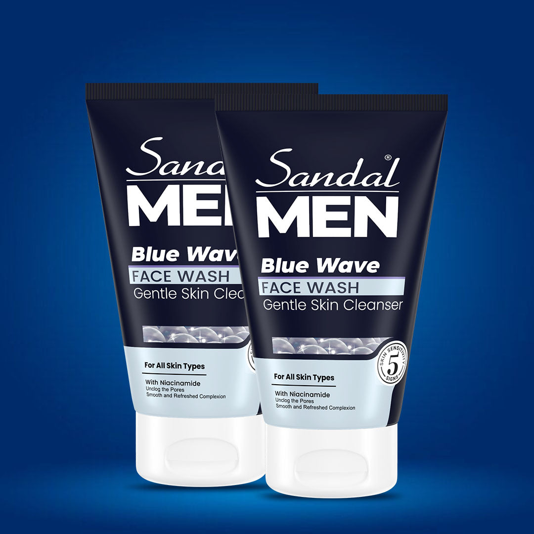 Sandal Men Blue Wave Face Wash Pack of 2