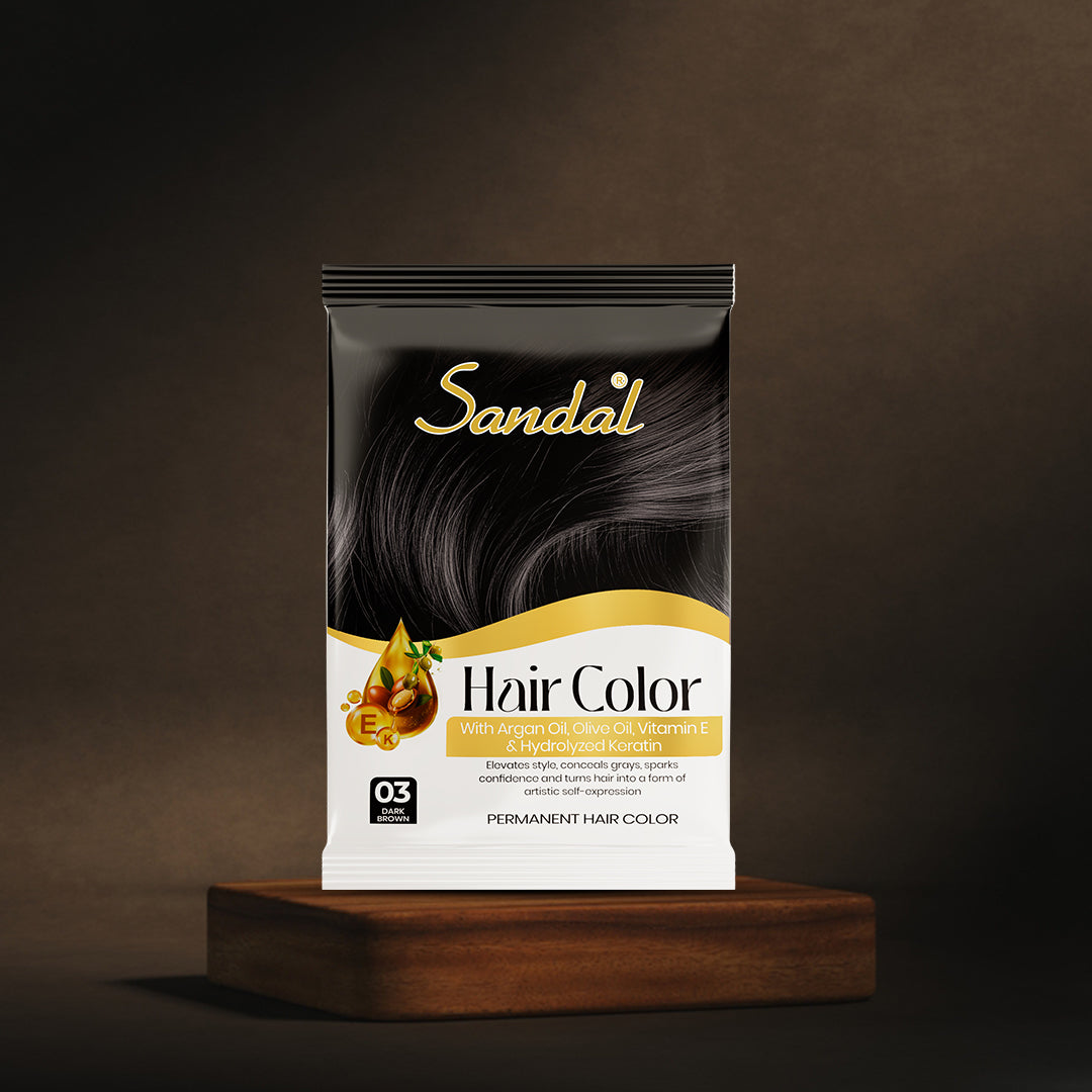 Sandal Dark Brown Hair Color