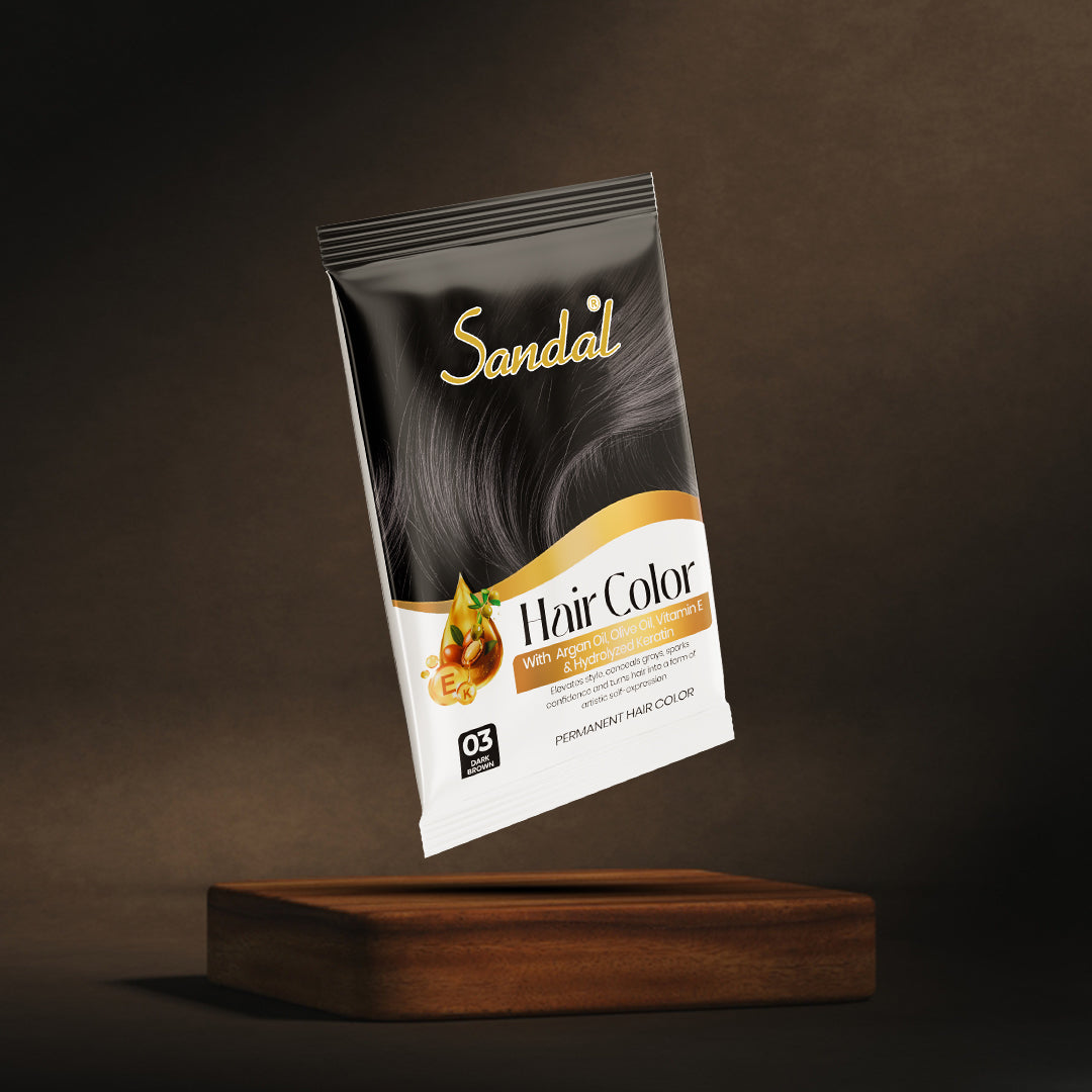 Sandal Dark Brown Hair Color