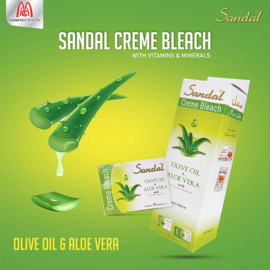 Sandal Bleach Cream Sachet - Olive Oil & Aloe Vera 10ml