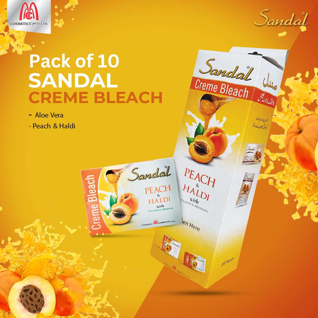 Sandal Bleach Cream Sachet - Peach & Haldi 10ml