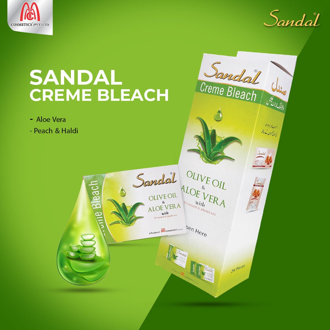 Sandal Bleach Cream Sachet - Olive Oil & Aloe Vera 10ml - sandalonline