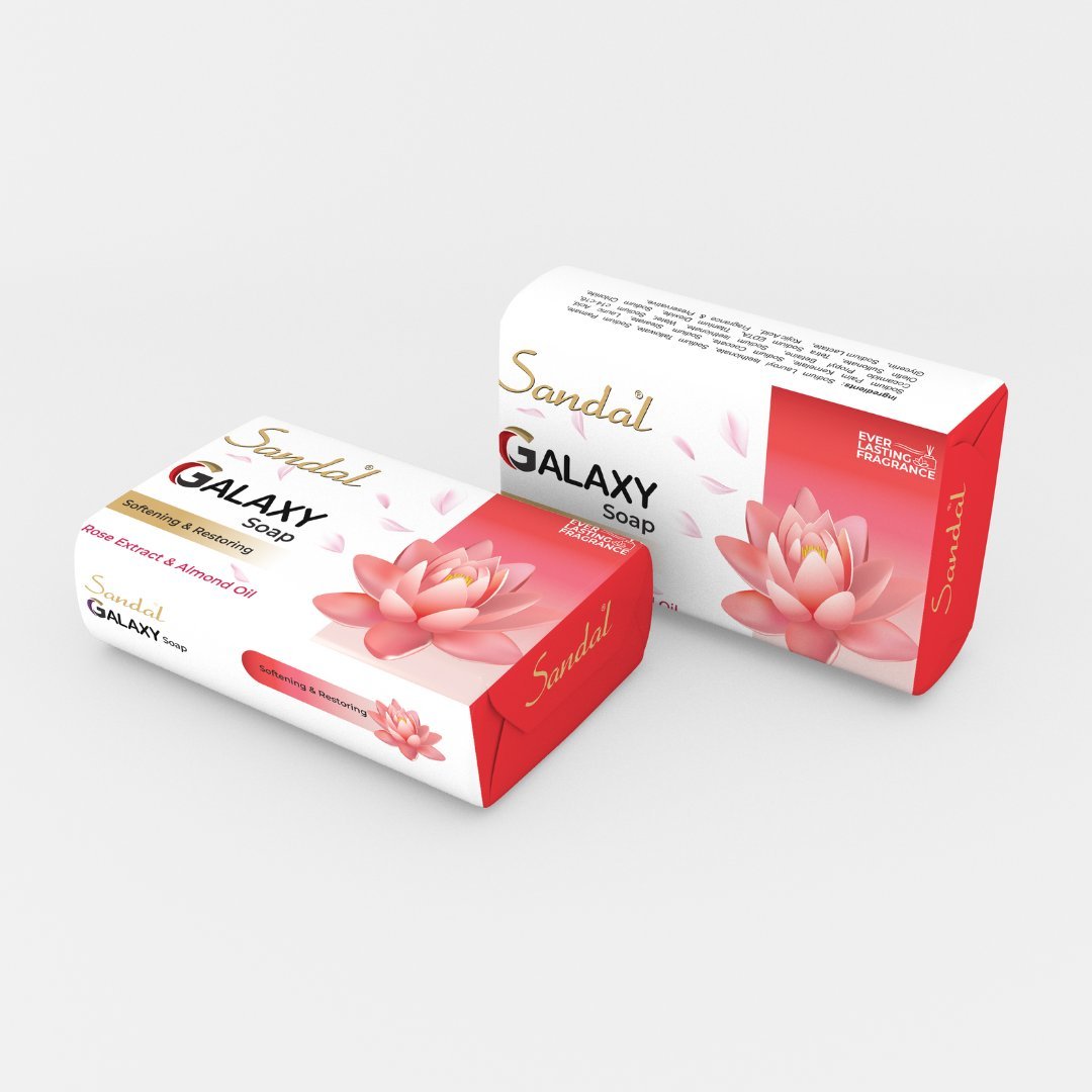 Sandal Galaxy Soap Rose Extract and Almond Oil - 120g - sandalonline