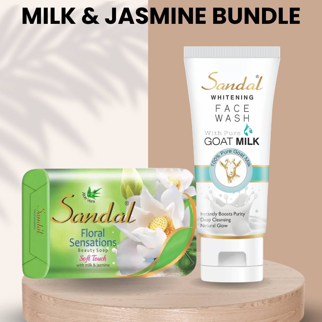 Milk & Jasmine Soap & Facewash Bundle - sandalonline