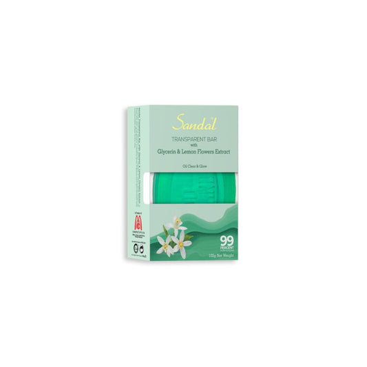 Sandal Glycerin & Lemon Flower Extract Transparent Beauty Bar - 100g - sandalonline